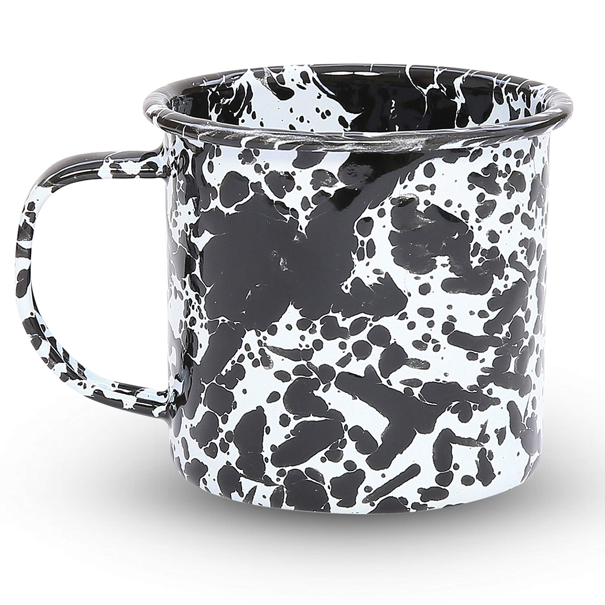 Amazon.com | Crow Canyon Home Enamelware Mug, 12 ounce, Black